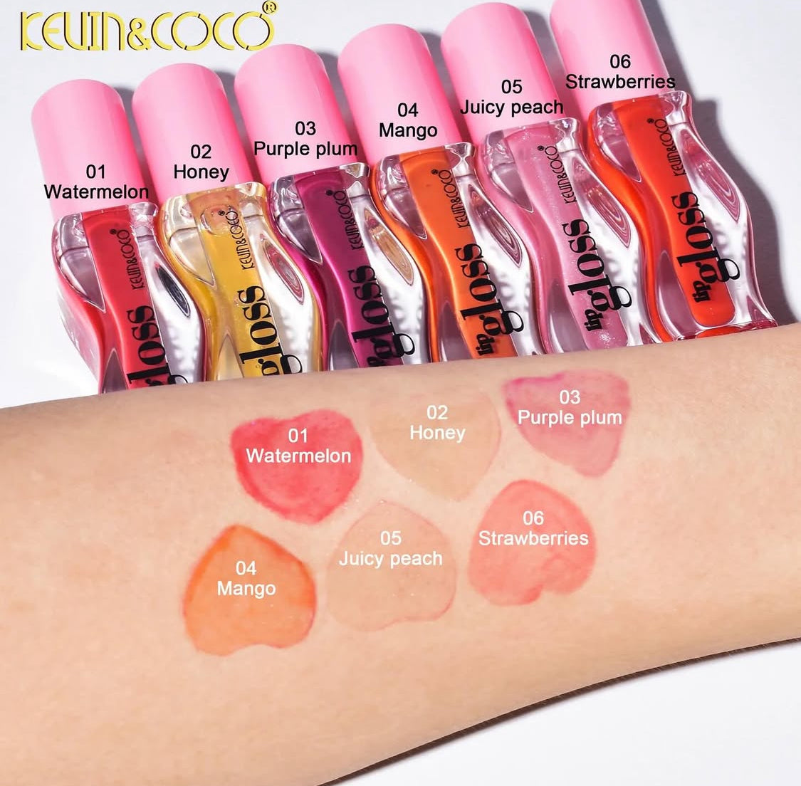 Kevin & Coco - lipgloss dupe Gisou - anguria/miele/prugna