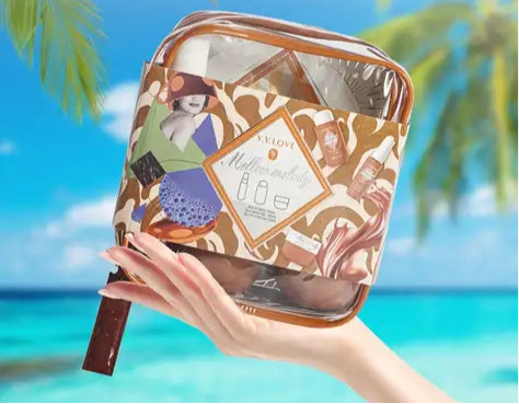 Pochette Caramello & Cocco – Acqua Profumata, Crema Corpo e Shower Gel