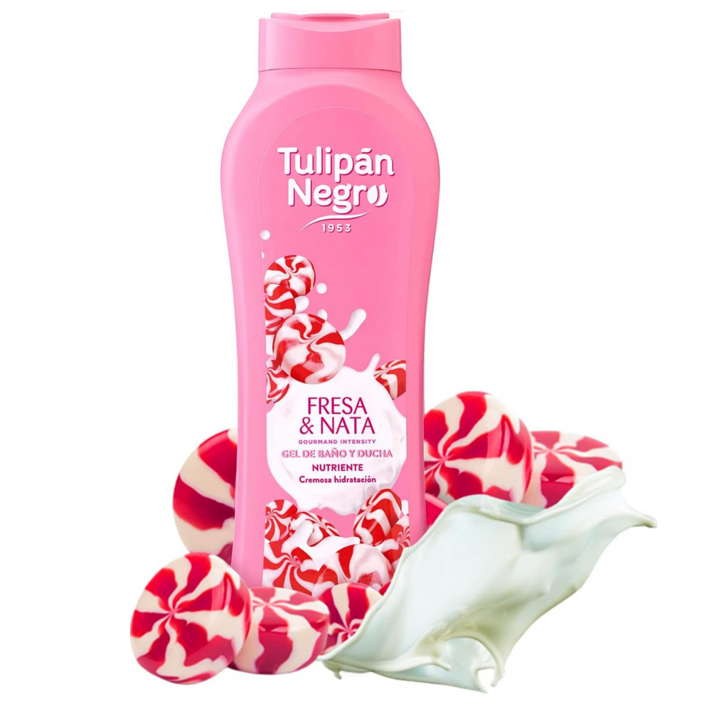 Tulipan Negro bagnoschiuma650 ml – Fragranza Fragola & Panna