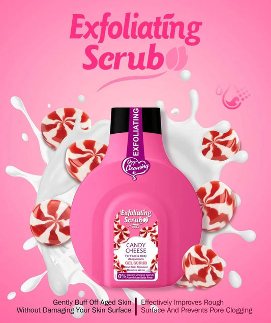 Esfoliante Viso e Corpo in Gel 500 ml – Fragranza Panna & Fragola