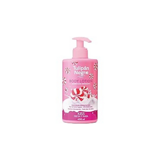 Tulipan Negro Latte Corpo 400 ml – Fragranza Fresa y Nata (Fragola & Panna)