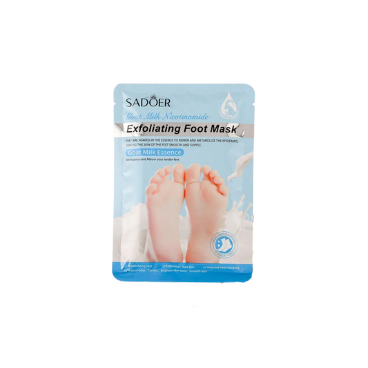 Maschera piedi esfoliante con latte di capra e nicotinamide